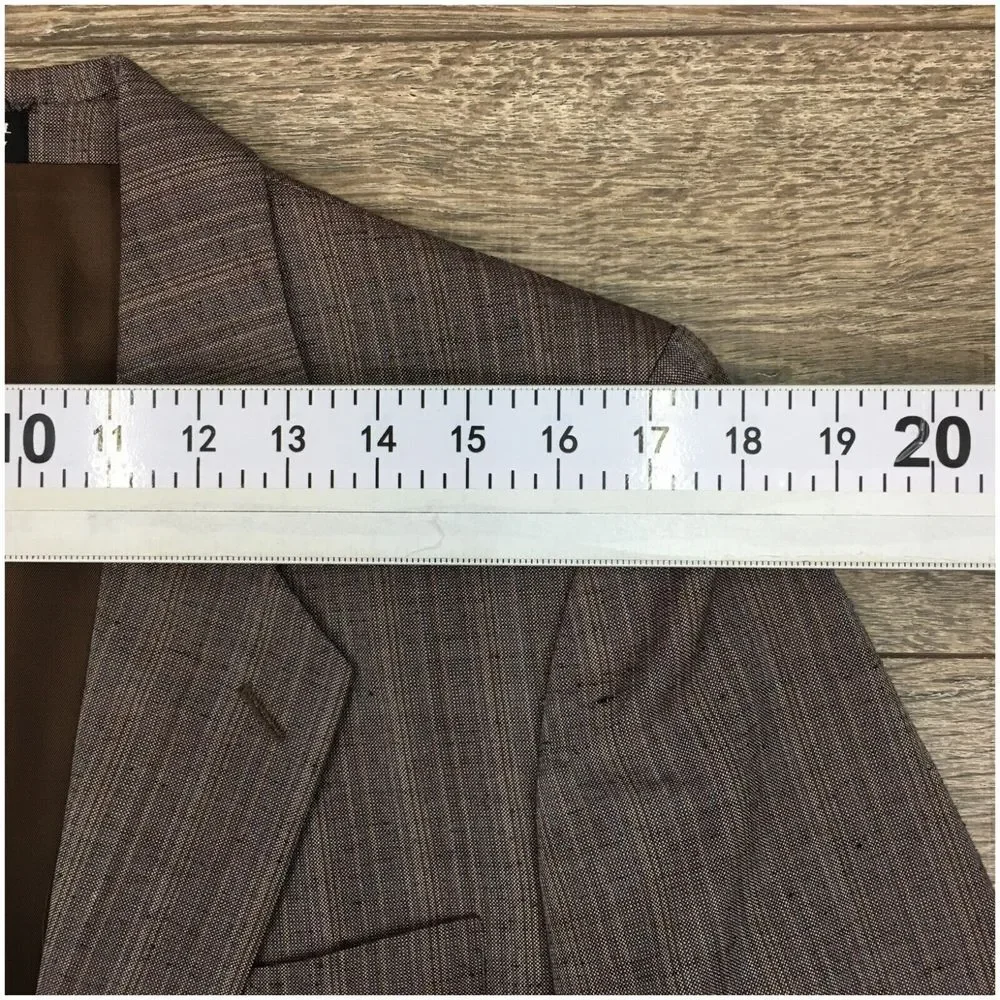 VINTAGE Mens Blazer Sport Coat Two Button‎ Casual Jacket Size 40R Wool Suit